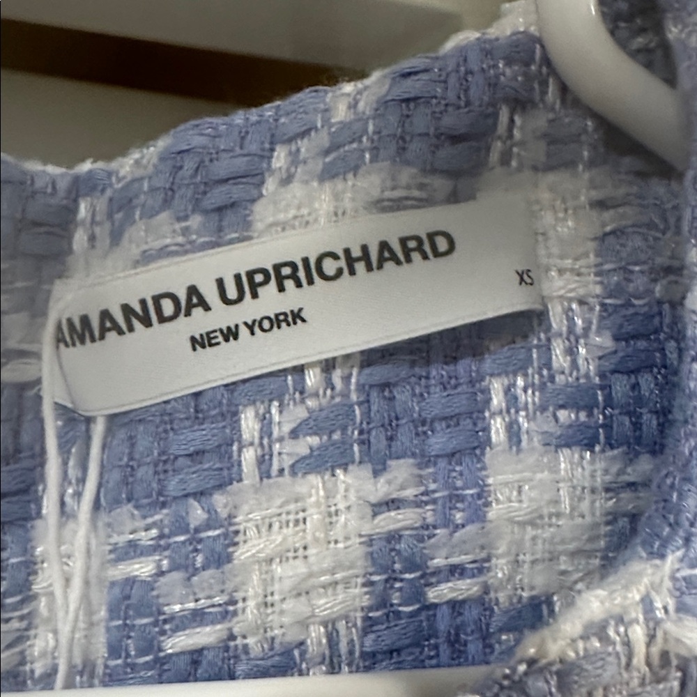 Amanda Uprichard Lavender Gingham Mini Dress - Picture 6 of 8